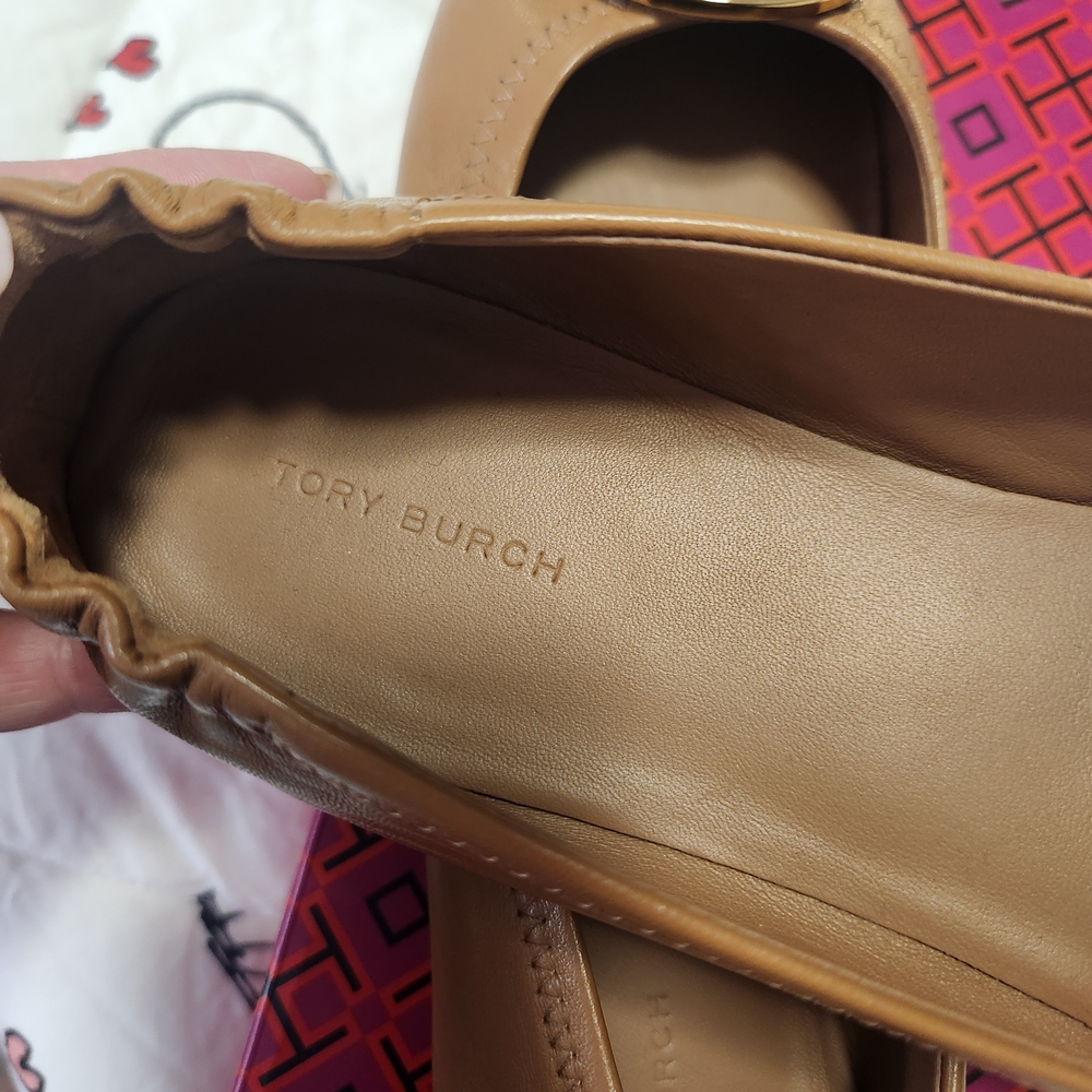 Tory Burch Tan Leather Loafers